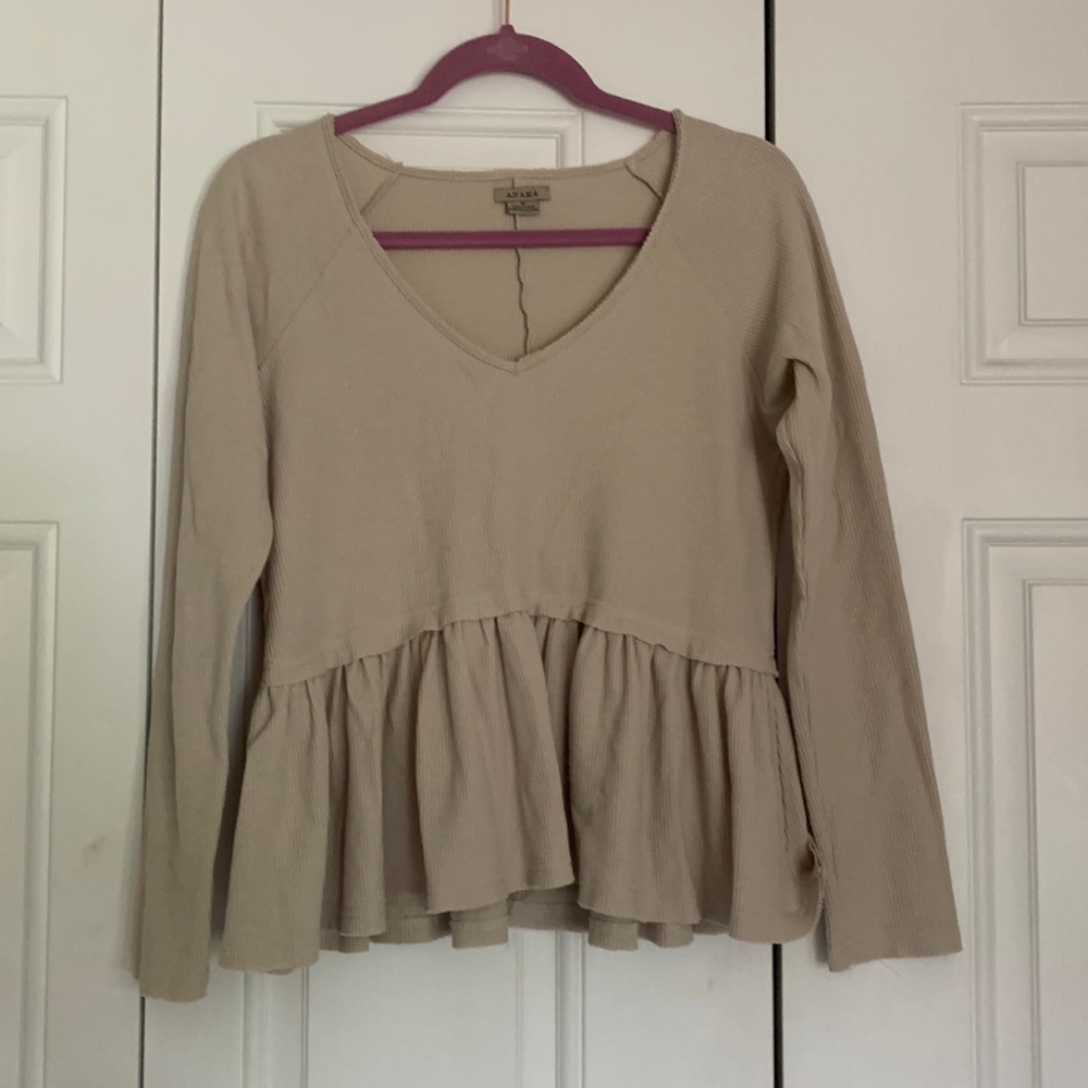 long sleeve peplum top